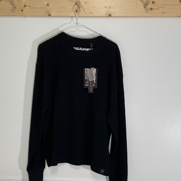 Free Planet Other - NWT Free Planet Black Cropped Thermal Top